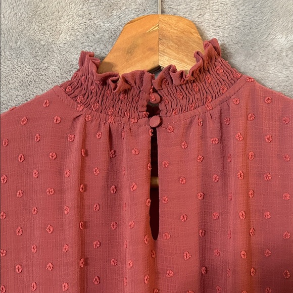 Sweet Wanderer Chiffon Sleeveless Rose Color Dress-Size Large - Picture 8 of 11